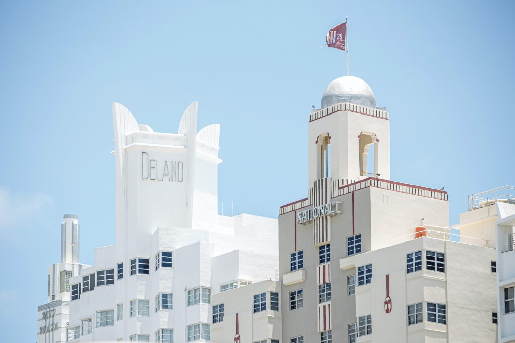 National Hotel in Miami Beach, Art Deco.